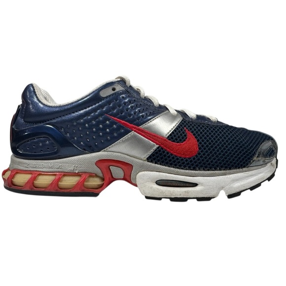 Nike Zoom Air Shox Running Shoes Navy Red Silver Mens Size 9 Vapor Series